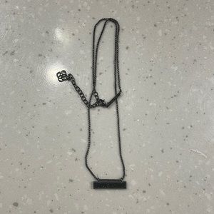 Kendra Scott Gunmetal Druzy Necklace